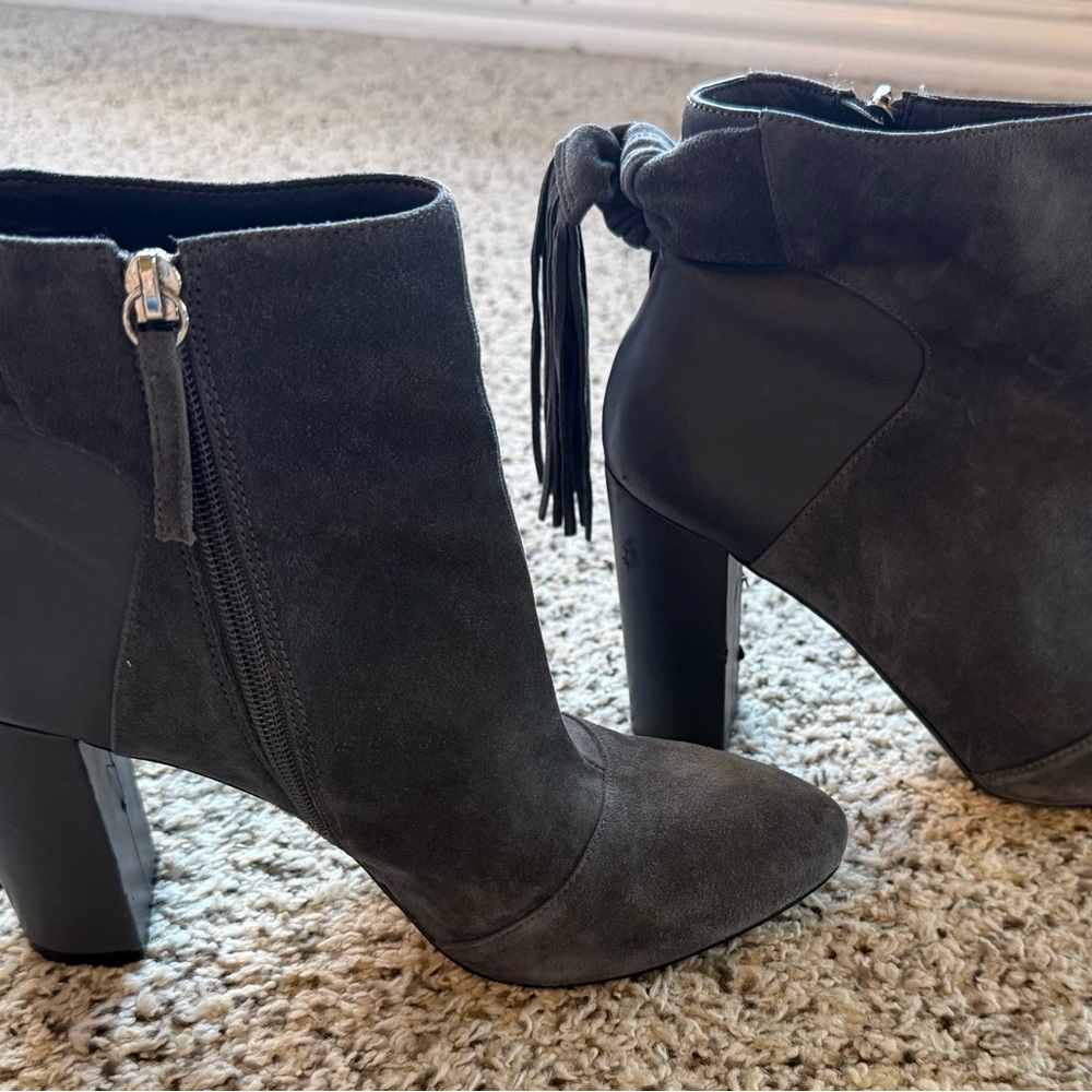 White House Black Market Dark Gray Ankle Boots